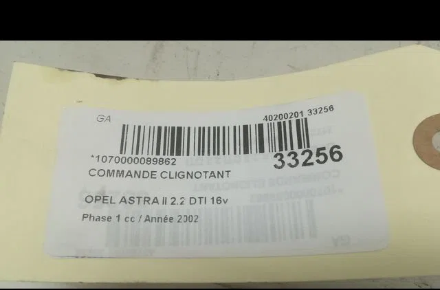 Commande clignotant Opel ASTRA G 3-5 portes (T98) 2.2 dti (f08, f48) (2002-2005) occasion — photo 3