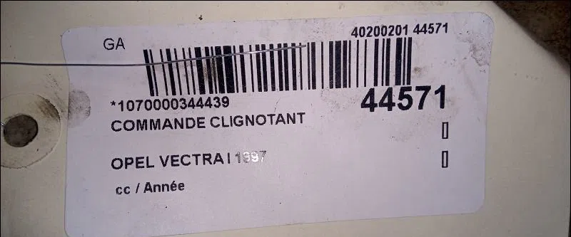 Commande clignotant Opel VECTRA B 3-5 portes (J96) 2.0 i 16v (f68) (1995-2000) occasion — photo 3