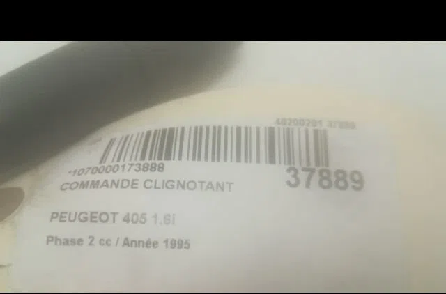 Commande clignotant Peugeot 405 II (4B) 1.6 (1992-1995) occasion — photo 3