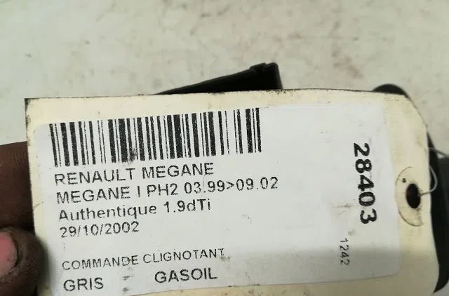 Commande clignotant RENAULT MEGANE I 2002 occasion
