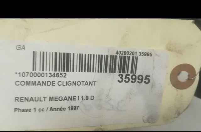 Commande clignotant Renault MEGANE Scenic (JA0-1_) 1.9 dt (ja0k, ja0y) (1997-1999) occasion — photo 3