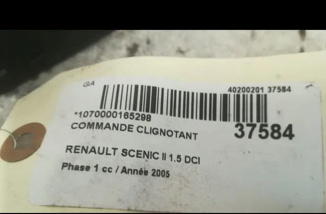 Commande clignotant Renault SCÉNIC II (JM0-1_) 1.5 dci (jm0f) (2003-2006) 5 portes occasion — photo 3