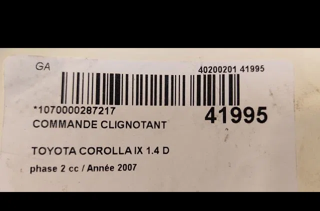 Commande clignotant Toyota COROLLA (_E12_) 1.4 d (nde120_) (2004-2007) 5 portes occasion