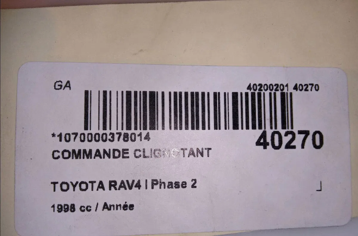 Commande clignotant Toyota RAV 4 I Cabrio (_A1_) 2.0 4wd (sxa11) (1997-2000) occasion — photo 4