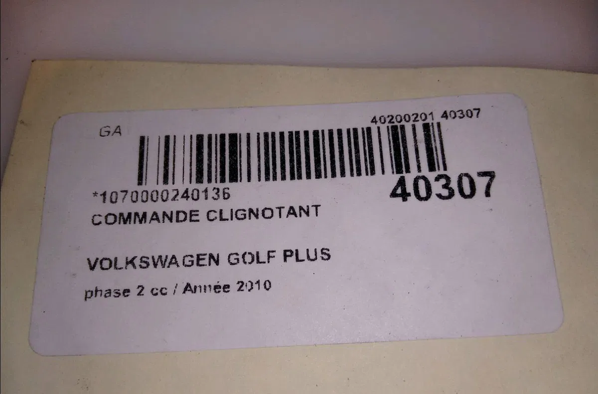Commande clignotant Volkswagen GOLF PLUS V (5M1, 521) 1.6 tdi (2009-2013) 5 portes occasion