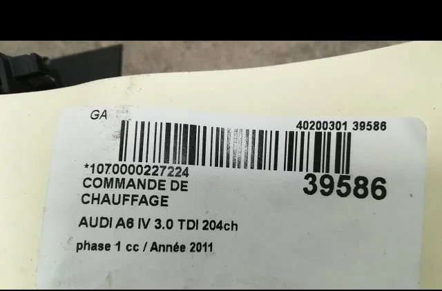 Commande de chauffage Audi A6 C7 Avant (4G5, 4GD) 3.0 tdi (2011-2018) occasion — photo 3