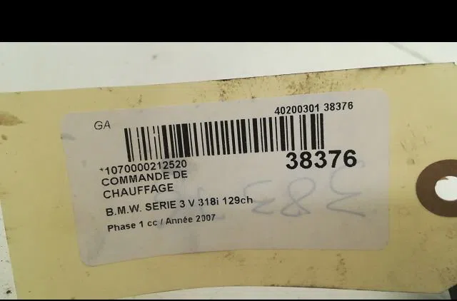 Commande de chauffage Bmw 3 (E90) 318 i (2005-2007) occasion — photo 3