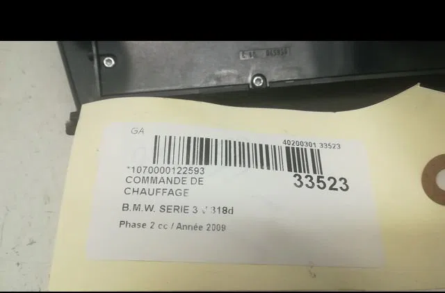 Commande de chauffage Bmw 3 Touring (E91) 318 d (2005-2007) occasion — photo 3