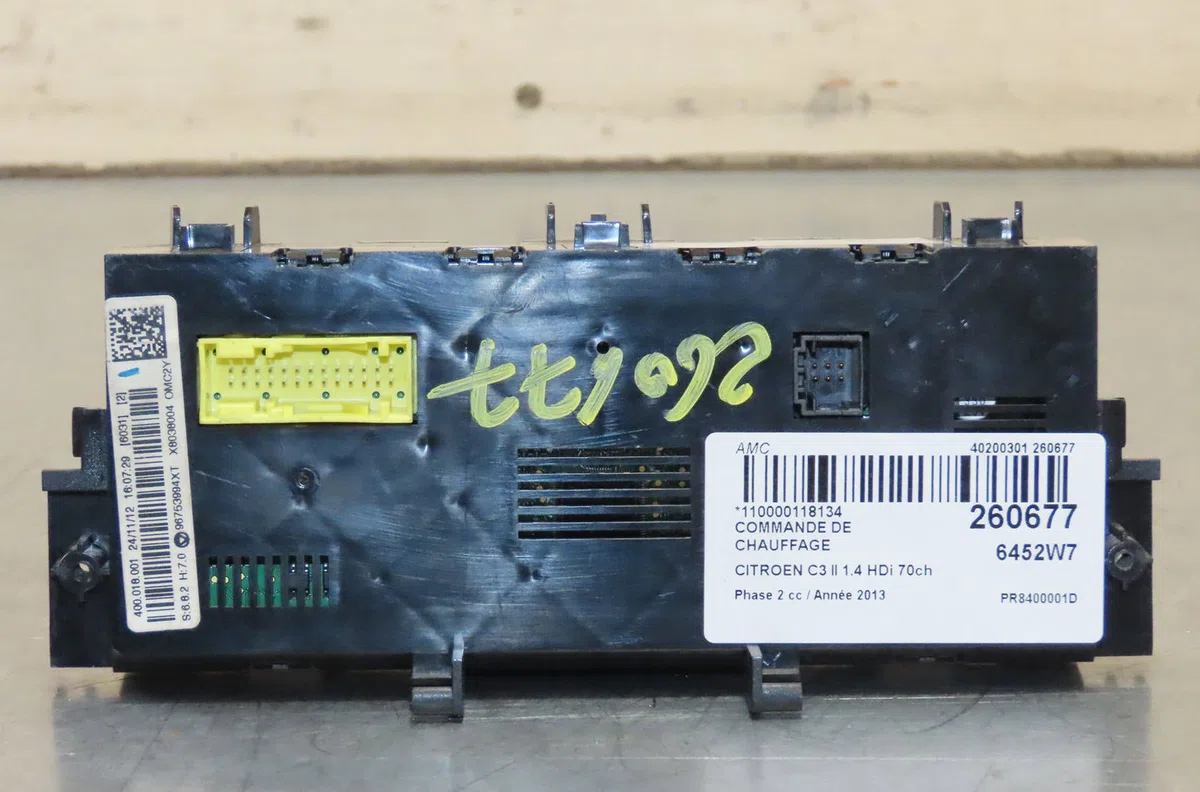 Commande de chauffage Citroen C3 II (SC_) 1.4 hdi 70 (sc8hzc, sc8hr0, sc8hp4) (2009) 5 portes occasion — photo 3