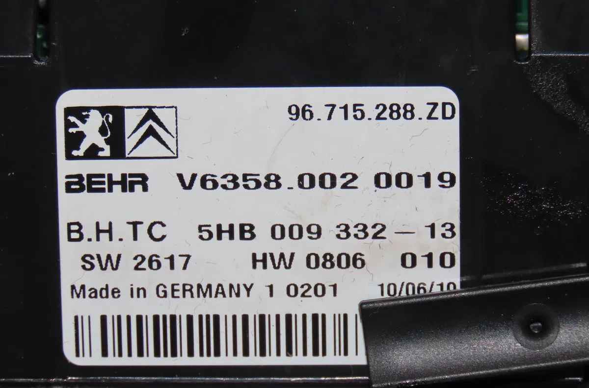 Commande de chauffage Citroën C5 III Break (RW_) 2.0 hdi 140 (2009) 5 portes occasion