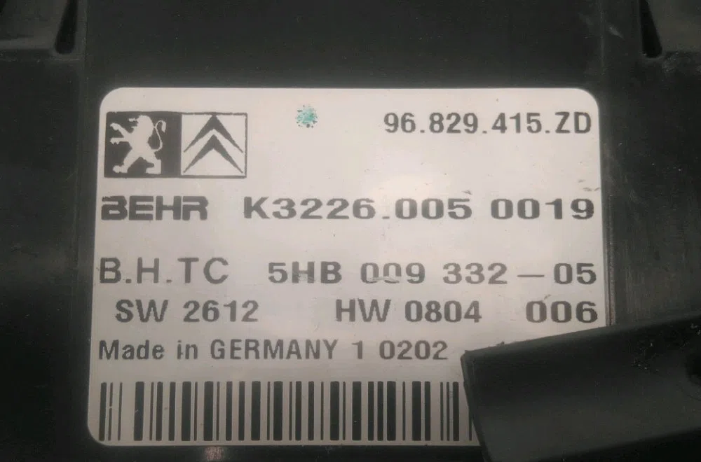 Commande de chauffage Citroen C5 III (RD_) 1.6 hdi 110 (2008) occasion — photo 2