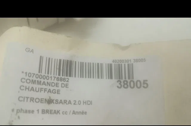 Commande de chauffage Citroen XSARA Break (N2) 2.0 hdi 90 (1999-2005) occasion — photo 3