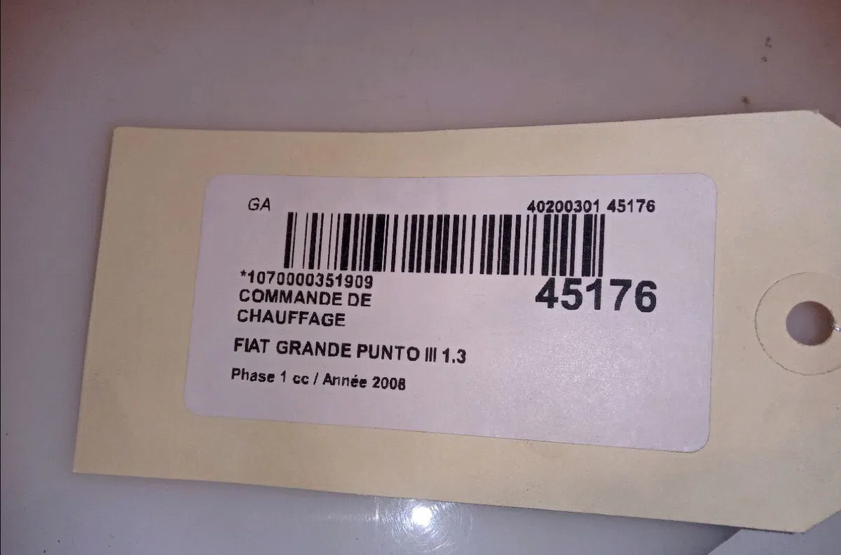 Commande de chauffage Fiat GRANDE PUNTO (199_) 1.3 d multijet (199.axd11, 199.axd1a, 199.axd1b,... (2005-2010) 5 portes occasion — photo 4