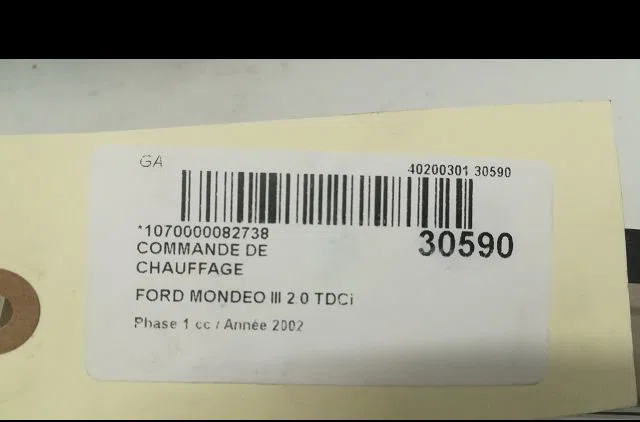 Commande de chauffage FORD MONDEO II 2002 occasion — photo 4