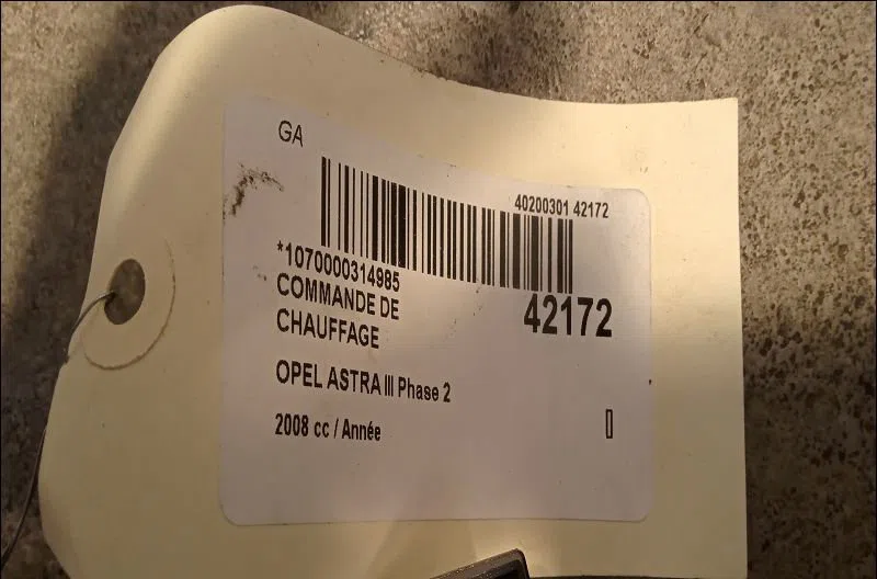 Commande de chauffage Opel ASTRA H (A04) 1.7 cdti (l48) (2004-2010) 5 portes occasion — photo 3