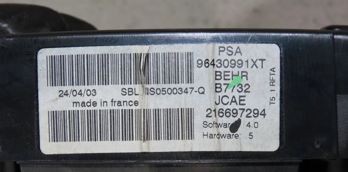 Commande de chauffage Peugeot 307 (3A-C) 2.0 hdi 90 (2000-2007) 5 portes occasion