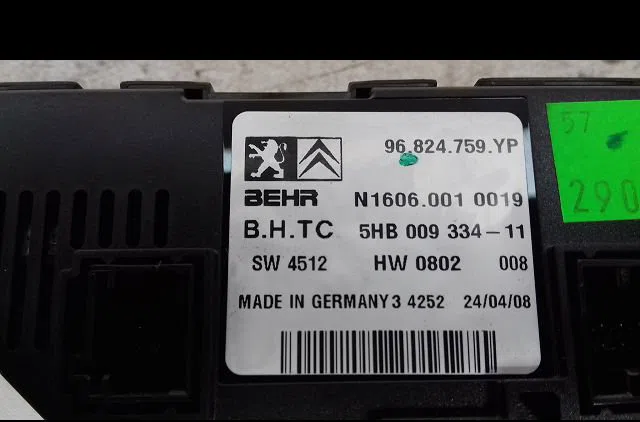 Commande de chauffage Peugeot 407 (6D_) 1.6 hdi 110 (6d9hzc, 6d9hyc) (2004-2010) occasion — photo 2