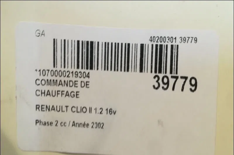 Commande de chauffage Renault CLIO II (BB_, CB_) 1.2 16v (bb05, bb0w, bb11, bb27, bb2t, bb2u, bb2v, cb05,... (2001-2016) 3 portes occasion — photo 3