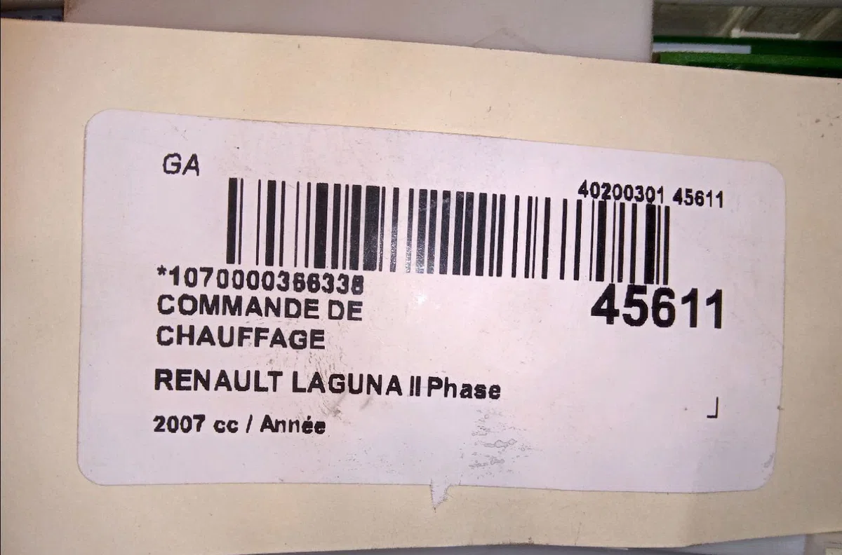 Commande de chauffage Renault LAGUNA II Grandtour (KG0-1_) 2.0 dci (kg1t) (2005-2006) occasion — photo 4