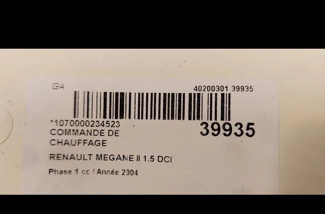 Commande de chauffage Renault MEGANE II (BM0-1_, CM0-1_) 1.5 dci (bm02, bm13, bm2a, cm02, cm13) (2003-2008) occasion — photo 3