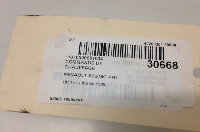 Commande de chauffage RENAULT SCENIC I 1999 occasion — photo 3