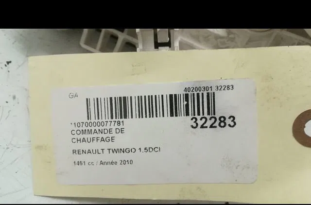 Commande de chauffage RENAULT TWINGO II 2010 occasion — photo 4