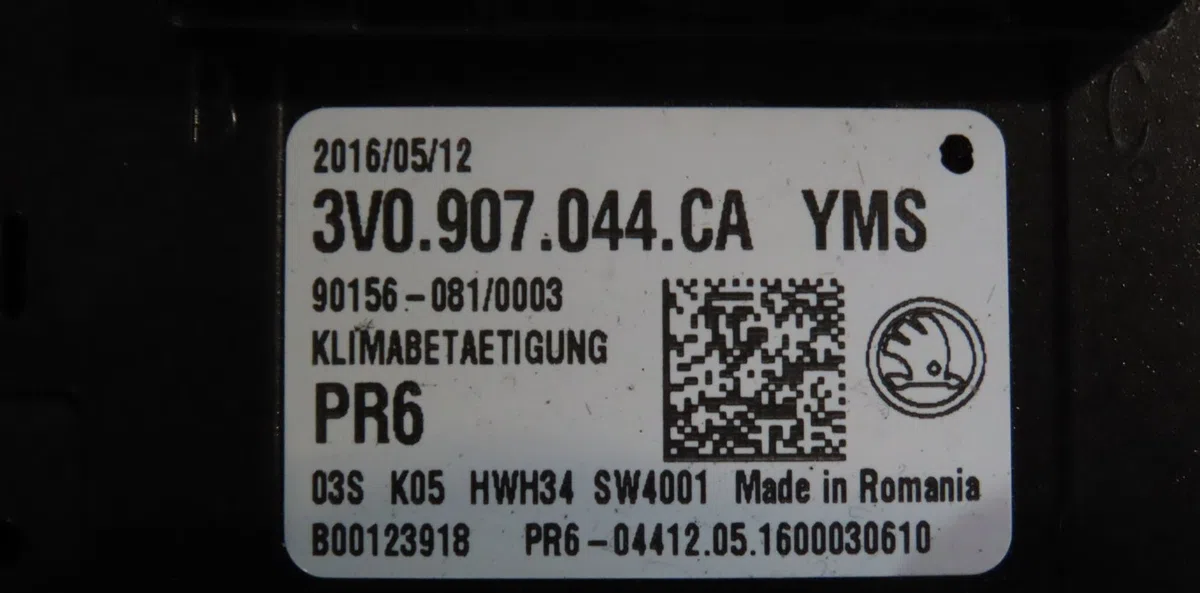 Commande de chauffage Skoda SUPERB III (3V3) 1.6 tdi (2015) occasion — photo 3