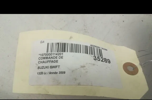 Commande de chauffage Suzuki SWIFT III (MZ, EZ) 1.3 (rs 413) (2005) occasion — photo 3