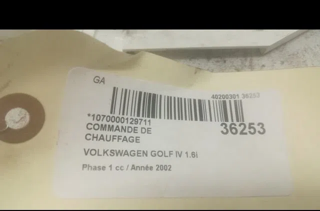 Commande de chauffage Volkswagen GOLF IV (1J1) 1.6 16v (2000-2005) occasion — photo 3