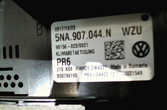 Commande de chauffage Volkswagen TIGUAN (AD1, AX1) 2.0 tdi (2016) occasion — photo 3