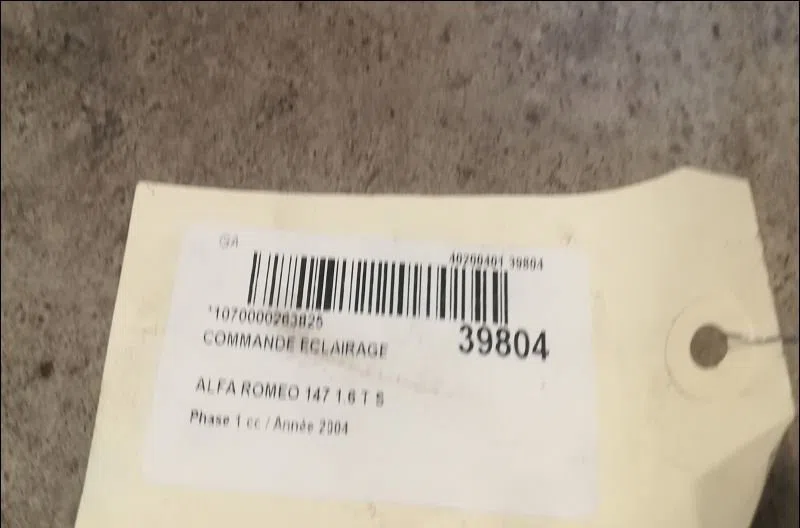 Commande eclairage Alfa romeo 147 (937_) 1.6 16v t.spark (937.axa1a, 937.axb1a, 937.bxb1a) (2001-2010) occasion — photo 2