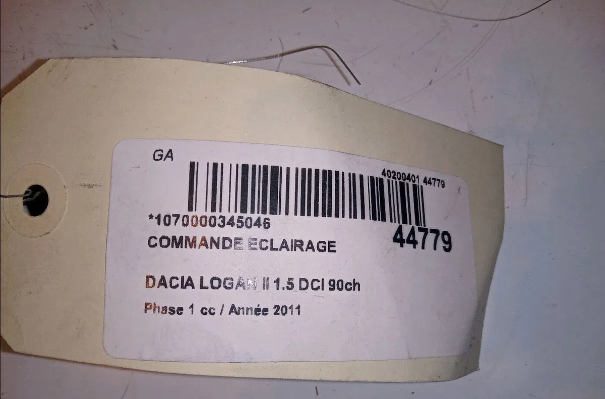 Commande eclairage Dacia LOGAN MCV (KS_) 1.5 dci (ks04) (2010-2013) occasion — photo 4