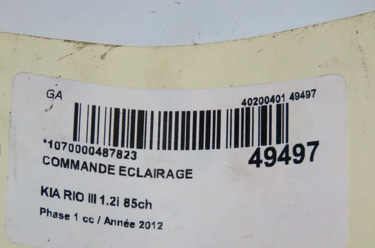 Commande eclairage Kia RIO III (UB) 1.25 cvvt (2011-2017) occasion — photo 3