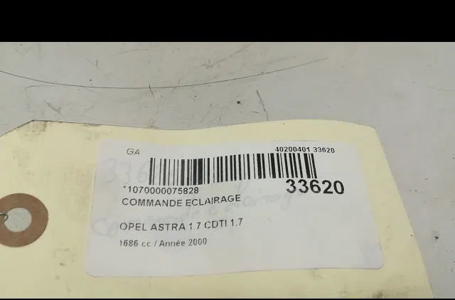 Commande eclairage Opel ASTRA G 3-5 portes (T98) 1.7 dti 16v (f08, f48) (2000-2005) occasion — photo 4