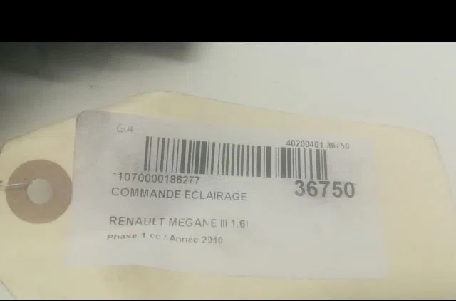 Commande eclairage Renault MEGANE III 3-5 portes (BZ0-1_, B3_) 1.6 16v hi-flex (bz03) (2008-2015) occasion — photo 3