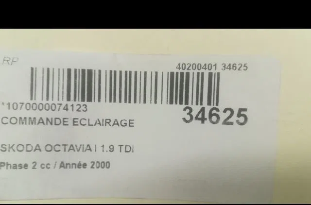 Commande eclairage Skoda OCTAVIA I (1U2) 1.9 tdi (1996-2010) occasion — photo 3