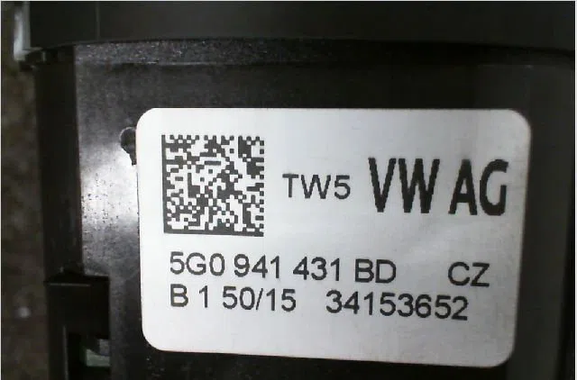 Commande eclairage Volkswagen GOLF VII (5G1, BQ1, BE1, BE2) 1.6 tdi (2012-2017) occasion — photo 2