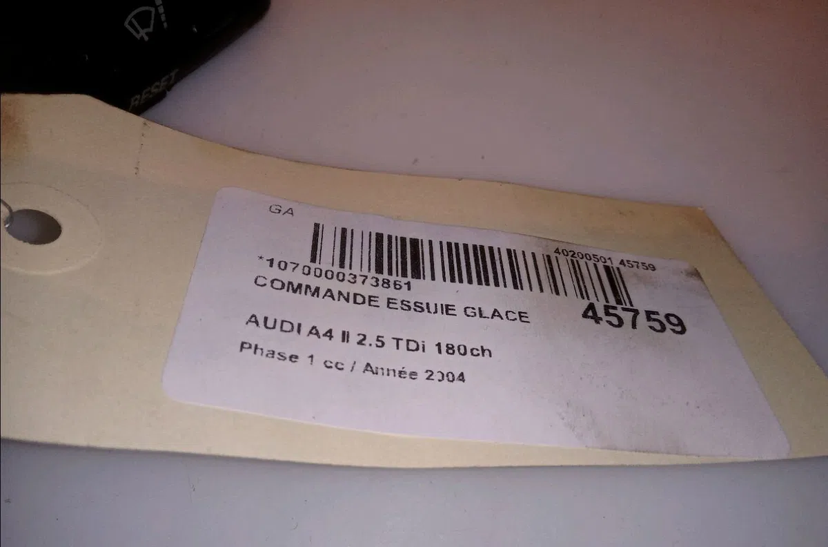 Commande essuie glace Audi A4 B6 (8E2) 2.5 tdi quattro (2000-2004) occasion — photo 4