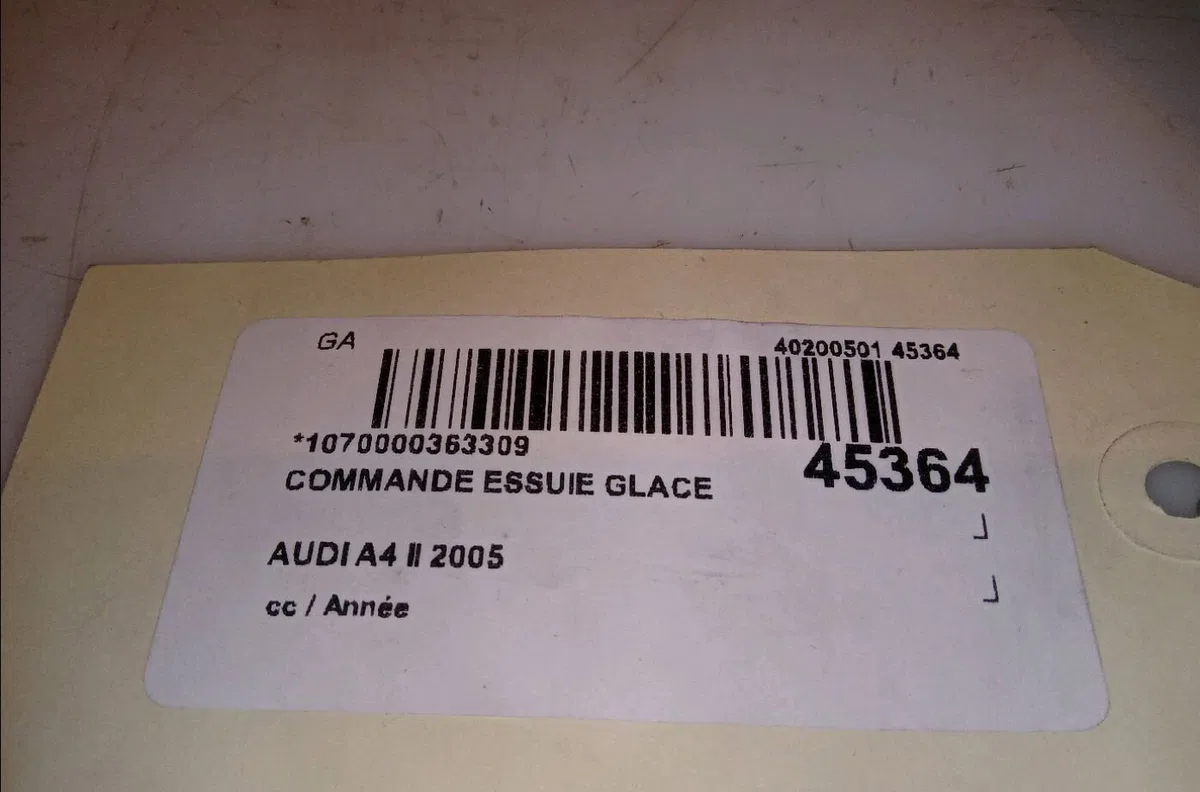 Commande essuie glace Audi A4 B7 Avant (8ED) 2.0 tdi (2004-2008) occasion — photo 4