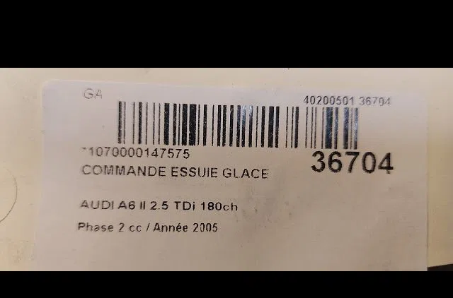 Commande essuie glace Audi ALLROAD C5 (4BH) 2.5 tdi quattro (2000-2005) occasion