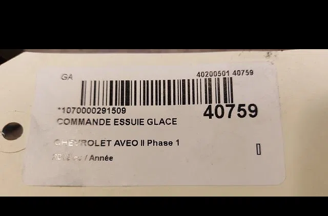 Commande essuie glace CHEVROLET AVEO II 2012 occasion — photo 3