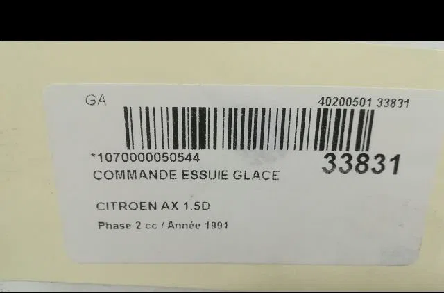 Commande essuie glace Citroen AX (ZA-_) 14 d (1988-1992) occasion