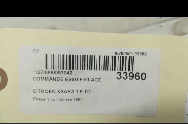 Commande essuie glace Citroen XSARA (N1) 1.9 td (1997-2000) occasion — photo 4