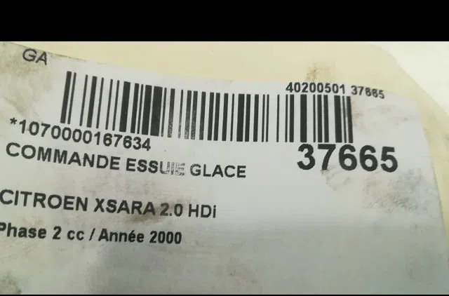 Commande essuie glace Citroen XSARA (N1) 2.0 hdi 90 (1999-2005) occasion
