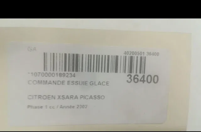 Commande essuie glace Citroen XSARA PICASSO (N68) 1.6 (1999-2010) occasion — photo 3