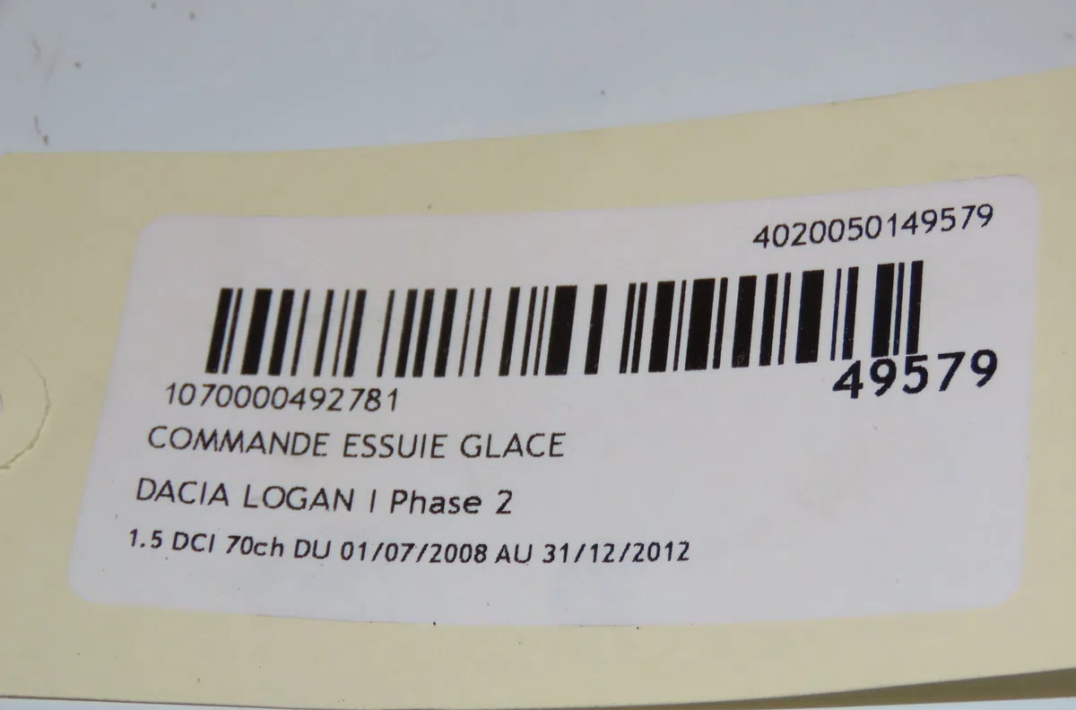 Commande essuie glace Dacia LOGAN (LS_) 1.5 dci (ls0k) (2006-2012) occasion — photo 3