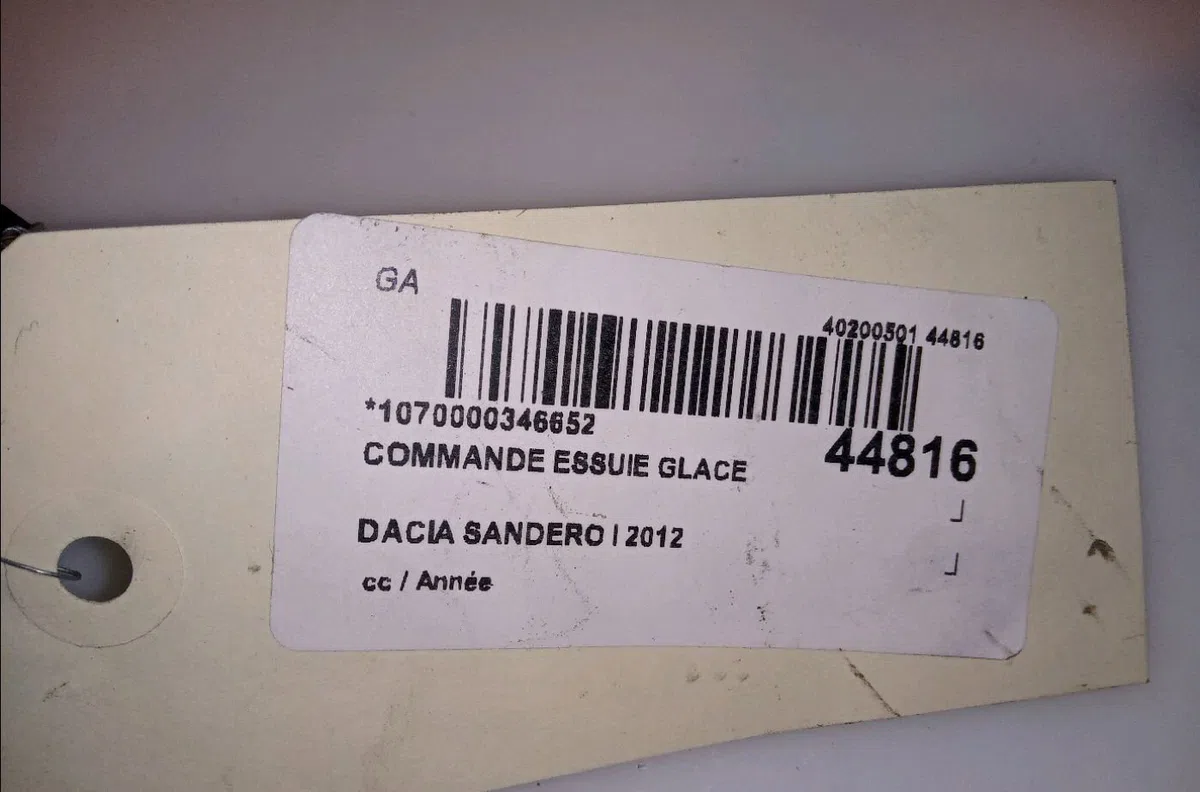 Commande essuie glace Dacia SANDERO 1.2 16v (2008) 5 portes occasion — photo 4