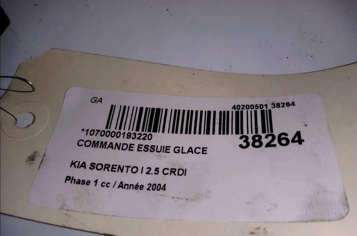 Commande essuie glace Kia SORENTO I (JC) 2.5 crdi (2006-2011) 5 portes occasion — photo 3