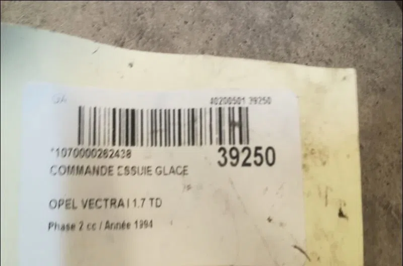 Commande essuie glace Opel VECTRA A 3-5 portes (J89) 1.7 td (f68, m68) (1990-1995) occasion
