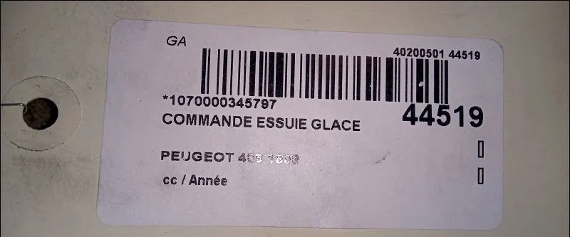 Commande essuie glace PEUGEOT 406 1999 occasion — photo 3